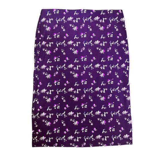 Simply Styled Purple Floral Spring Pencil Skirt Large - Picture 1 of 2